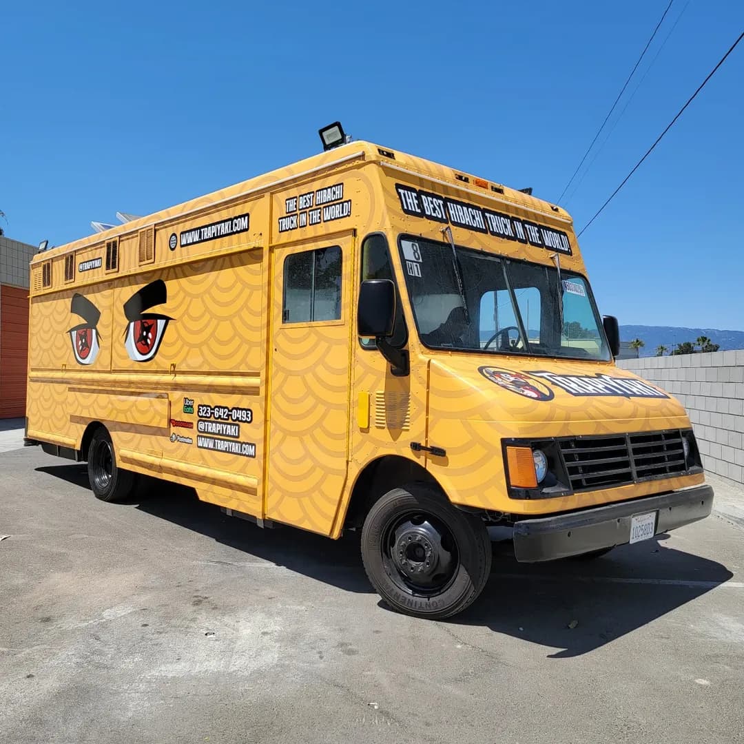 Stikinz yellow food truck wrap